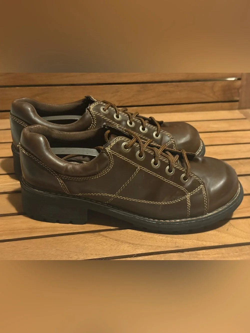 Vintage Airwalk Chunky Leather Platform Oxford Shoes Men 11 / Women 12.5